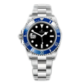 Taucheruhr 41 – Blaues Zifferblatt | Edelstahl- & Goldfarbenes Armband & Blaue Keramiklünette