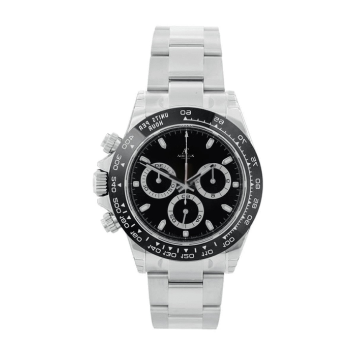 Chronograph 40 – Reverse-Panda-Zifferblatt | Edelstahlarmband & Schwarze Keramik-Tachymeterlünette