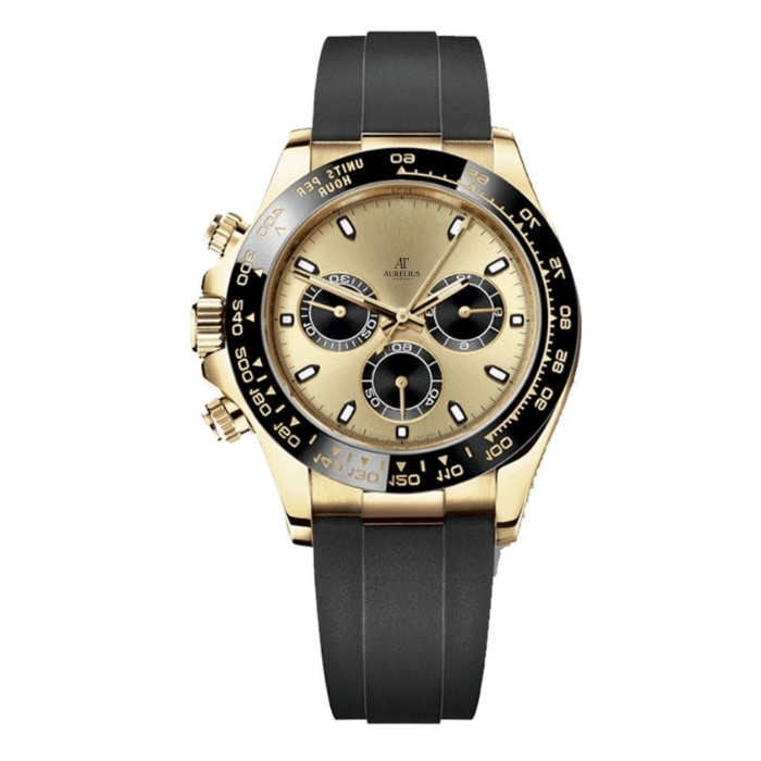 Chronograph 40 – Goldfarbenes Zifferblatt | Goldfarbenes Armband & Tachymeterlünette