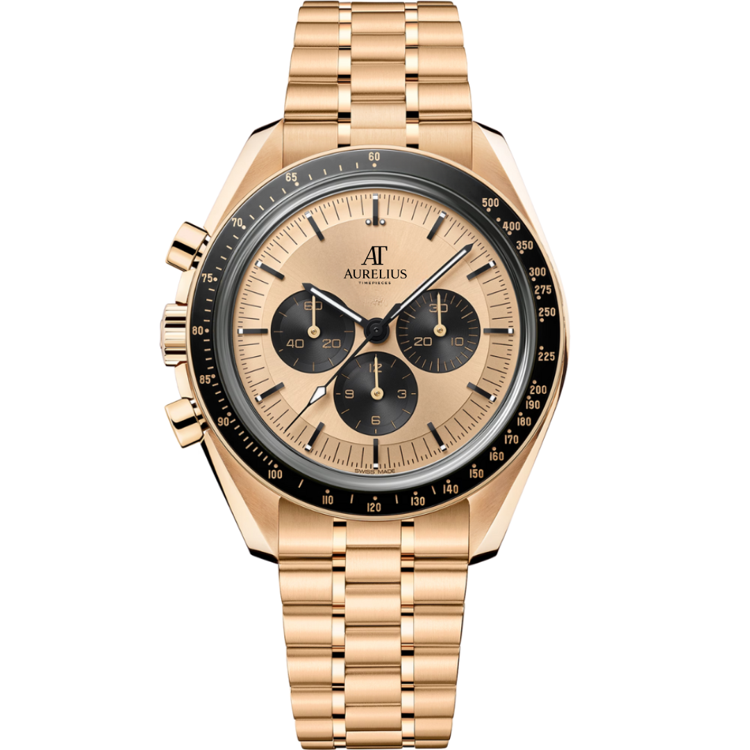 Master-Chronograph 42 – Schwarzes Zifferblatt | Edelstahlarmband & Tachymeterlünette