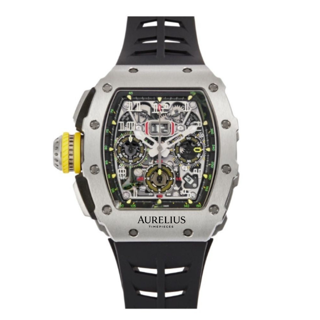 Skelett-Chronograph 44 – Durchbrochenes Zifferblatt | Titangehäuse & Kautschukarmband