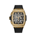 Fusion-Chronograph 42 – Schwarzes Zifferblatt | Gelbgoldfarbenes Gehäuse & Kautschukarmband