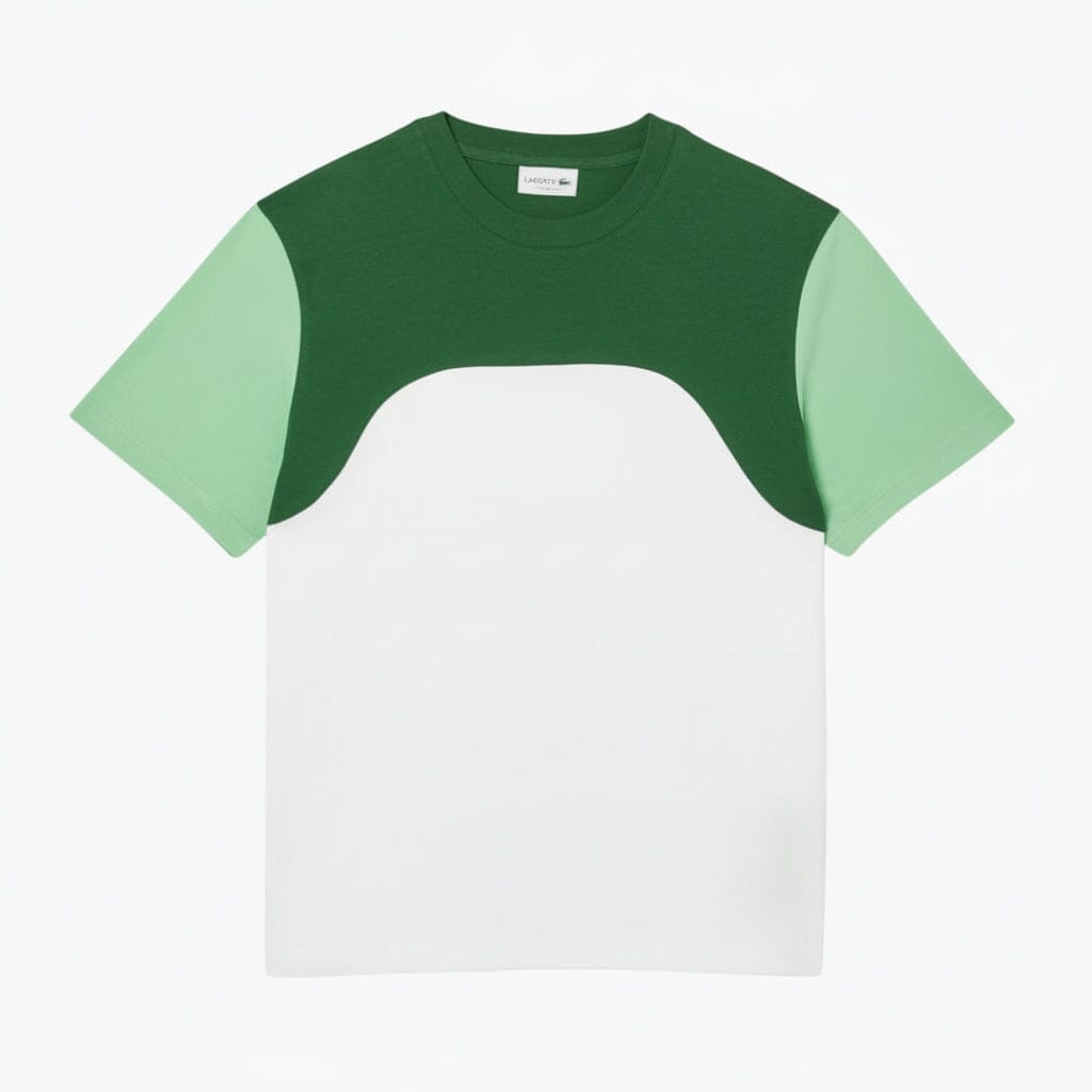 Baumwolljersey-Farbblock-T-Shirt