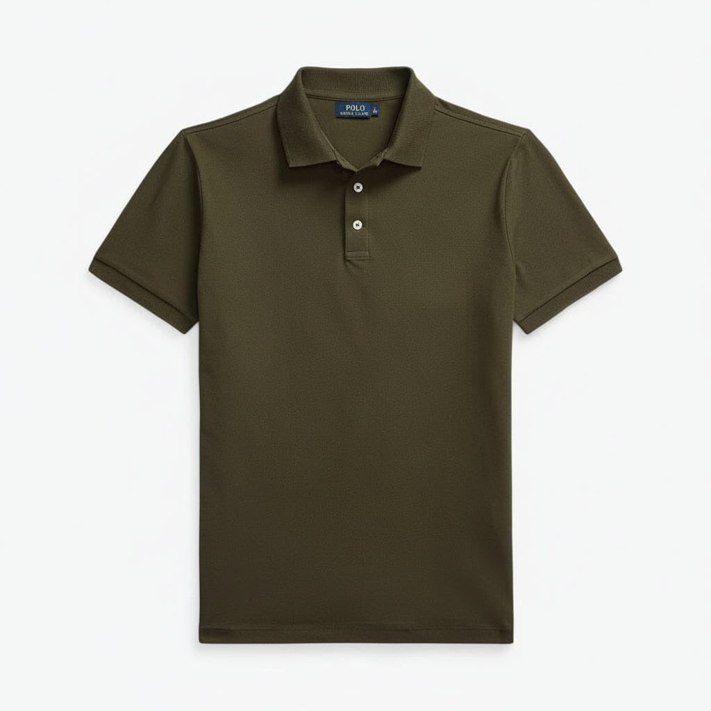 Custom Slim Fit Stretch-Mesh-Poloshirt