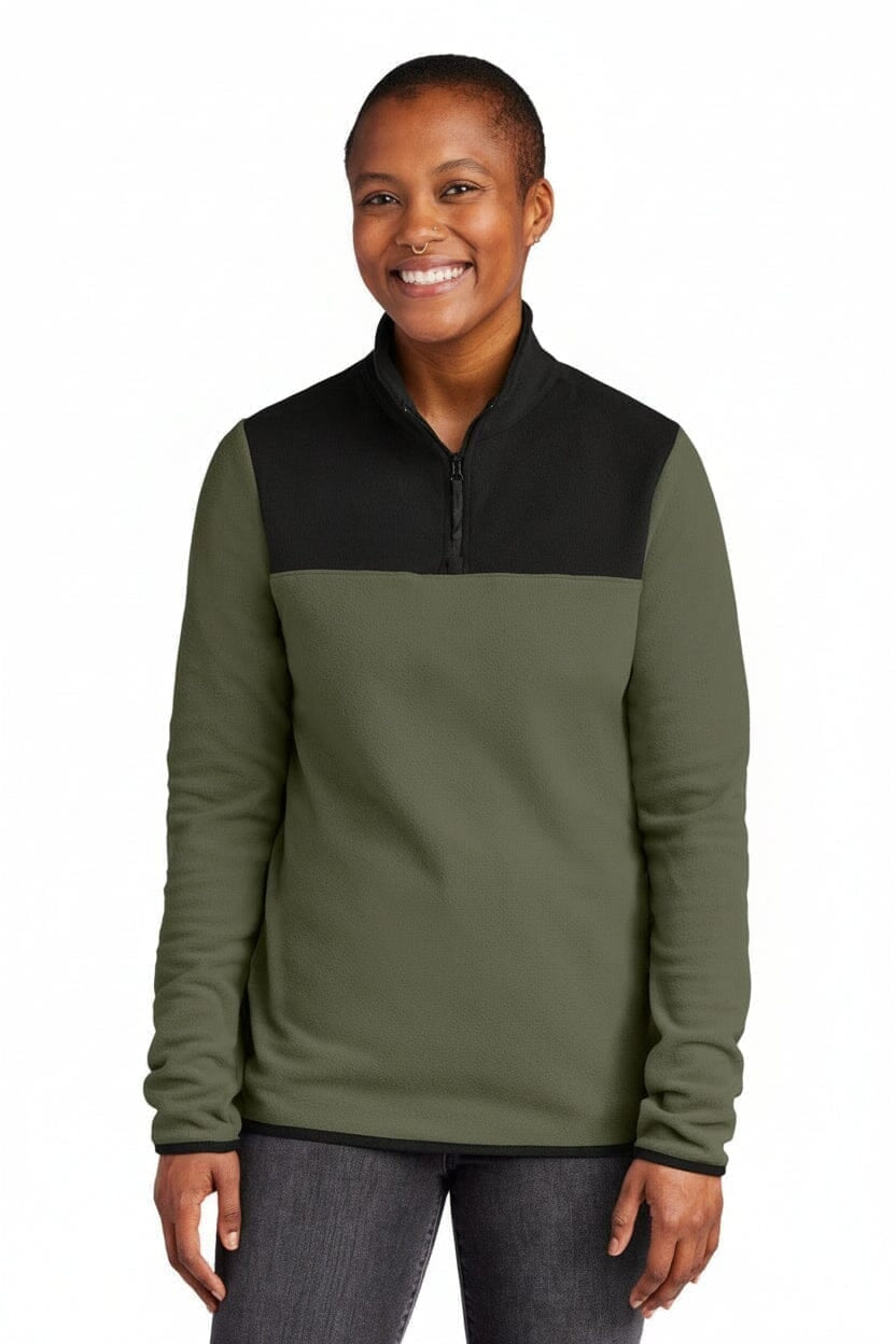 Damen-Fleecejacke „glacier“ Mit 1/4-Reißverschluss