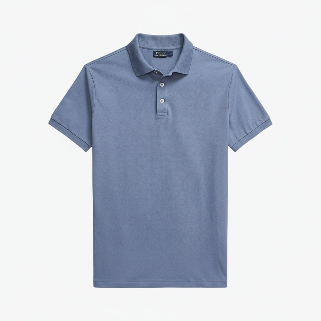 Custom Slim Fit Stretch-Mesh-Poloshirt
