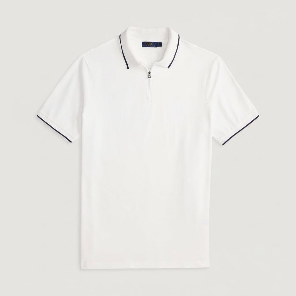 Classic Fit Stretch-Mesh-Poloshirt