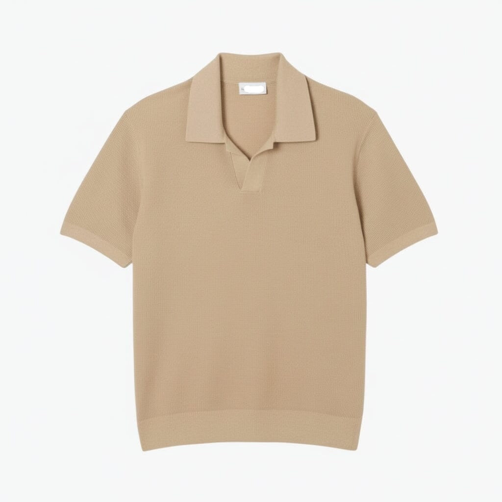 Baumwollmischung Pullover Mit Offenem Polokragen