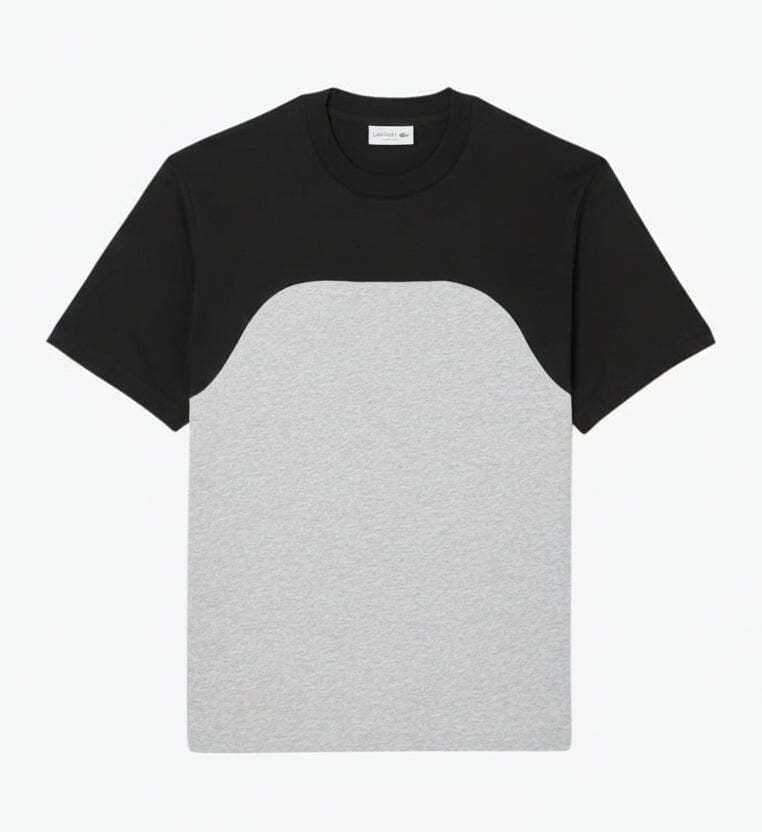 Baumwolljersey-Farbblock-T-Shirt