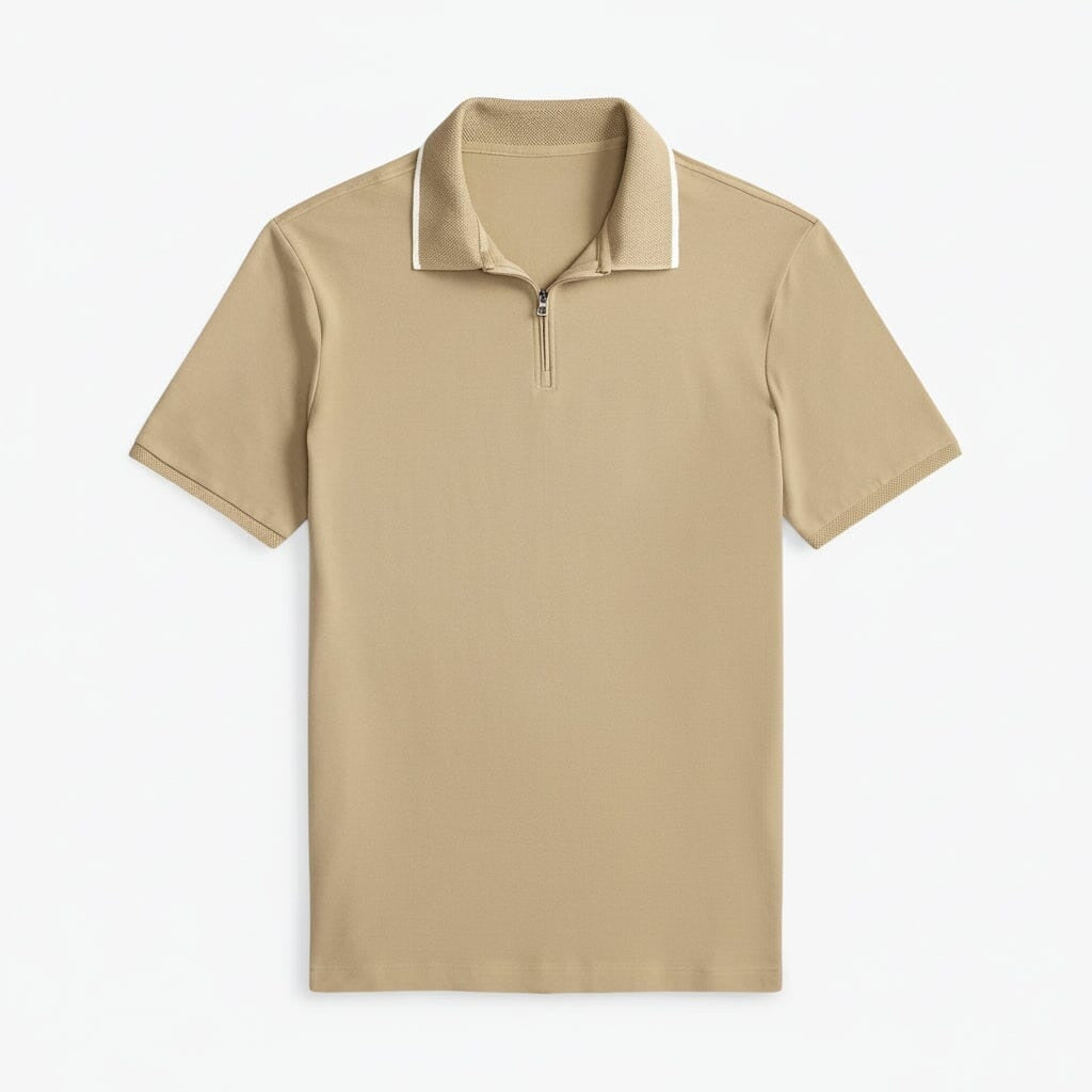 Classic Fit Stretch-Mesh-Poloshirt
